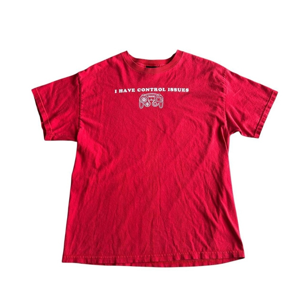 Nintendo Red "I Have Control Issues" Short Sleeve Tee